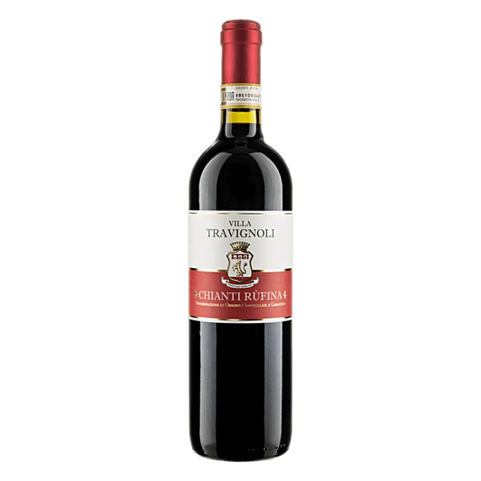 Chianti Rufina DOCG - Zona di produzione: zone collinari di Pelago nell'area del Chianti Rufina. Terreni argillosi, marnosi e calcarei che si affacciano sulla valle dell'Arno ad est di Firenze. Esposizione: sud. Altitudine: 200/350 m s.l.m. Vitigni: Sangiovese. Sistema allevamento: cordone speronato. Raccolta uve: dal 20 settembre a metà ottobre. Vinificazione: fermentazione delle uve per 10 giorni in tini di acciaio termoregolati (26/28°C). Svinatura e poi fermentazione malo lattica sempre in acciaio. Fin