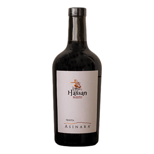 HASSAN PASSITO Cannonau di Sardegna DOC - Hassan, il bello. Terzo Re di Algeri nel 1541. Nacque e crebbe giovane pastorello sulla mitica Isola dell’Asinara. Inizialmente strappato dal suo gregge, inizialmente strappato dal suo gregge, conquistò poi i favori di Kheie-ed-Dinn, detto il Barbarossa. Con spregiudicatezza e bontà, visse e mori ad Algeri. Classificazione: Cannonau di Sardegna passito DOC. Uvaggio: 100% Cannonau Comune di produzione: Sorso (SS). Altitudine terreno: 70 mt slm. Tipo di Suolo: Medio