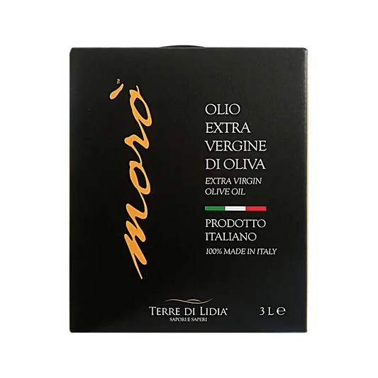 Morò Olio Extravergine di Oliva - Olio Extravergine di Oliva – Prodotto Italiano 100%.Estratto a freddo unicamente mediante procedimenti meccanici entro le 24 ore dalla raccolta.Non Filtrato – Il nostro Olio non viene filtrato ma sottoposto esclusivamente a decantazione naturale, preservando, in questo modo, tutte le sue caratteristiche organolettiche.Produzione da Filiera Corta – Tutte le fasi produttive sono interne alla nostra azienda. Dall’albero fino alla tua tavola, tutti i passaggi produttivi sono c