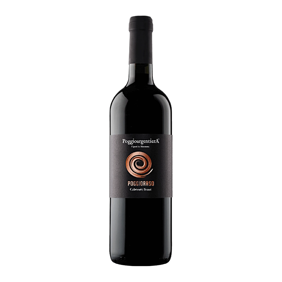 Poggio Raso Toscana Cabernet Franc IGT - Area di produzione: Sud Maremma – Area di Grosseto Denominazione: Toscana Cabernet Franc IGT – Indicazione Geografica Tipica Uvaggio: Cabernet Franc Annata: 2019 Densità d’impianto: 5.600 ceppi/ha Sistema d’allevamento: Cordone speronato Terreno: Vigneti in zona Baccinello - terreni ricchi di ciottoli di origine alluvionale con prevalenza di argille calcaree. Conduzione agronomica dei vigneti: Biologica (Organismo di controllo autorizzato dal Mi.P.A.A.F. IT BIO 009