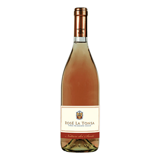 Rosé La Tonsa - Classificazione: vino rosato frizzante Uvaggio:Barbera 50%, Croatina 30%, Uva Rara 20%sistema di allevamento: guyotdensità: 4500 viti/ettaro Vinificazione:Raggiunta una giusta maturazione, le uve vengono raccolte manualmente in piccole ceste, rovesciate in carri vendemmia e trasportate alla cantina, dove vengono diraspate delicatamente. Macerazione a freddo a 8 – 10° per 24 ore del pigiato in vinificatori di acciaio; soffice pressatura con presse pneumatiche; il mosto ottenuto fermenta, a t