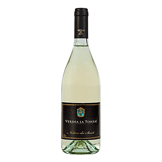 Verdea La Tonsa - Classificazione: Vino bianco frizzanteUvaggio:Verdea 85%, altre uve bianche 15%sistema di allevamento guyotdensità: 4500 viti/ettaroVinificazione:Raggiunta una giusta maturazione, le uve vengono raccolte manualmente in piccole ceste, rovesciate in carri vendemmia e trasportate alla cantina, dove vengono diraspate delicatamente. Soffice pressatura con presse pneumatiche.Il mosto ottenuto fermenta, a temperatura controllata 16-18°, in serbatoi d'acciaio.Prima dell'imbottigliamento il vino v