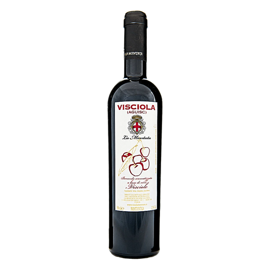 Visciola "Vino di Visciole" - Il Duca Federico da Montefeltro nel XV secolo, “ non beveva vino che di cerase ... “, e da questa antica tradizione che nasce una bevanda a base di vino e visciole. Forse pochi sanno che il ciliegio deriva da due specie: il dolce ( Prunus avium ), e l’acido ( Prunus cerasus ); da quest’ultima specie deriva l’amarena, la marasca e il visciolo. Il ciliegio visciolo e diffuso nel territorio del Montefeltro e, dalla sua storia contadina, produce, assieme al vino rosso, una bevanda